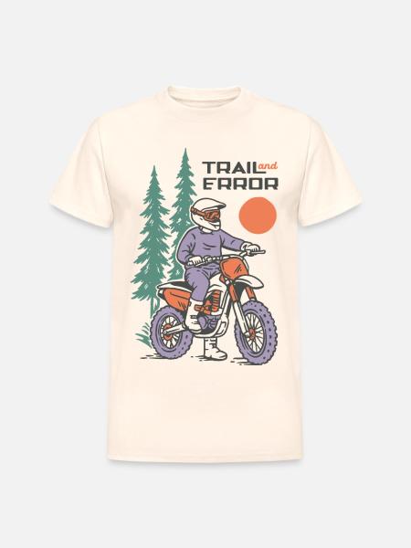 Trail and Error - Heavyweight Unisex T-Shirt by Gildan - natural