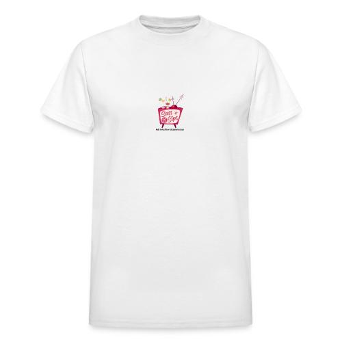 sassnsips com drinksfriendstelevision - Heavyweight Unisex T-Shirt by Gildan