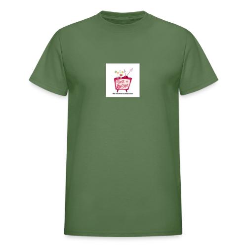 sassnsips com drinksfriendstelevision - Heavyweight Unisex T-Shirt by Gildan