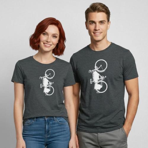 swiss_army_bike_bw - Heavyweight Unisex T-Shirt by Gildan