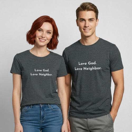 Love God. Love Neighbor 2.0 - Heavyweight Unisex T-Shirt by Gildan