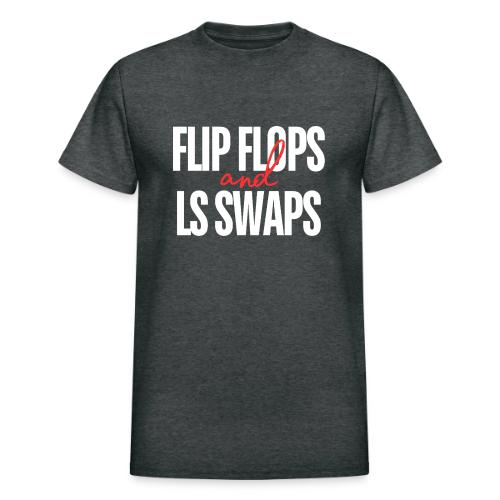Flip Flops LS Swaps - Heavyweight Unisex T-Shirt by Gildan