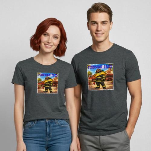 Fireman Taco - Heavyweight Unisex T-Shirt by Gildan
