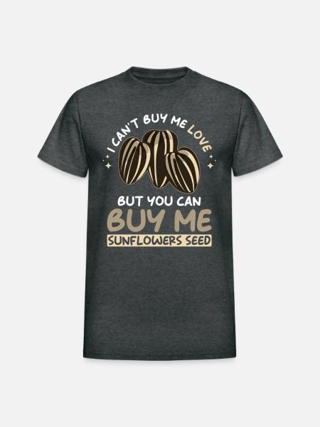 Sunflower Seeds - Heavyweight Unisex T-Shirt by Gildan - deep heather