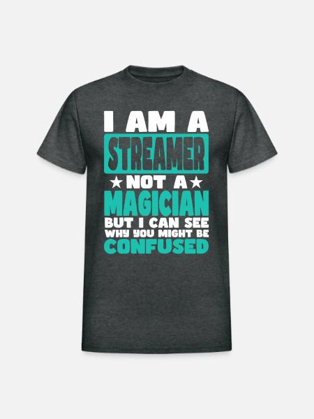 Streamer - Heavyweight Unisex T-Shirt by Gildan - deep heather