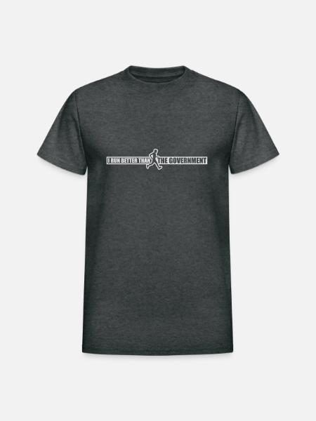 run better than government - Heavyweight Unisex T-Shirt by Gildan - deep heather