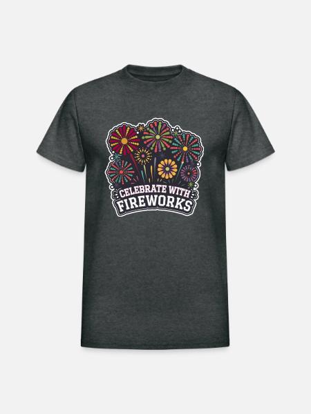 Lunar New Year Joy - Heavyweight Unisex T-Shirt by Gildan - deep heather