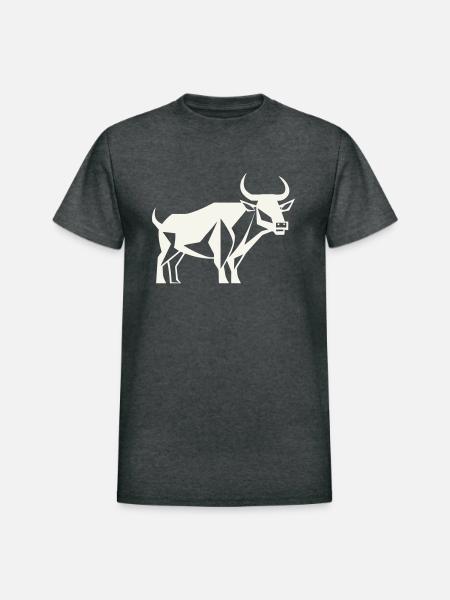 Bull Guardian - Heavyweight Unisex T-Shirt by Gildan - deep heather
