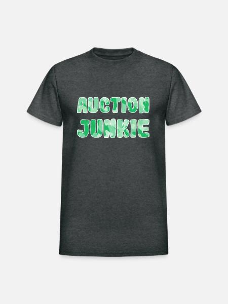 Auction Junkie green camo - Heavyweight Unisex T-Shirt by Gildan - deep heather