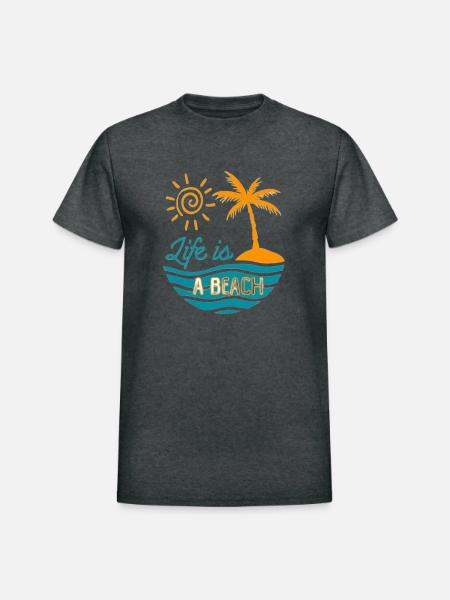 Abstract Serenity - Heavyweight Unisex T-Shirt by Gildan - deep heather