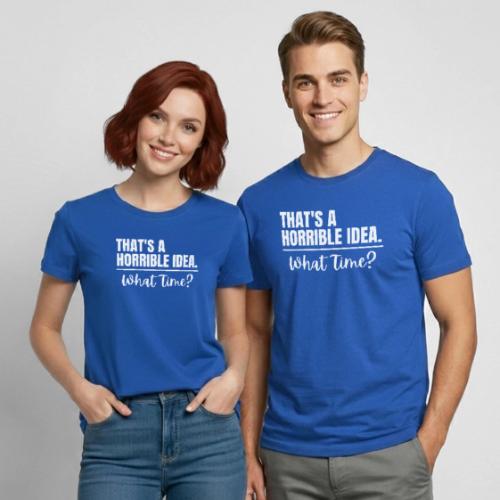 Horrible Idea white - Heavyweight Unisex T-Shirt by Gildan