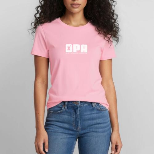 OPA Logo Transparent w textWHITE - Heavyweight Unisex T-Shirt by Gildan