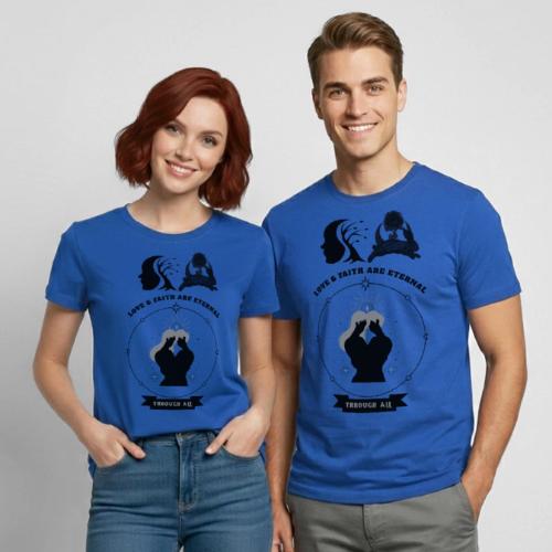 Love & Faith - Heavyweight Unisex T-Shirt by Gildan