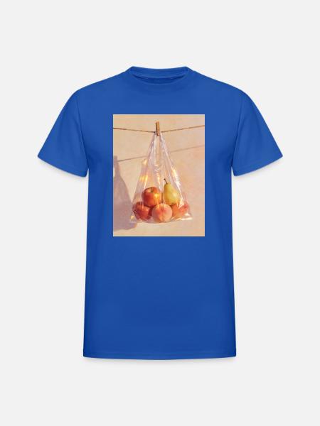 Sunlit Plastic Fruit Still Life - Heavyweight Unisex T-Shirt by Gildan - royal blue