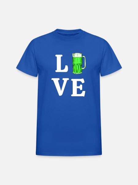 Love Green Beer - Heavyweight Unisex T-Shirt by Gildan - royal blue