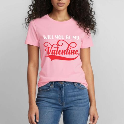 Will you be my Valentine? #1 - Heavyweight Unisex T-Shirt by Gildan
