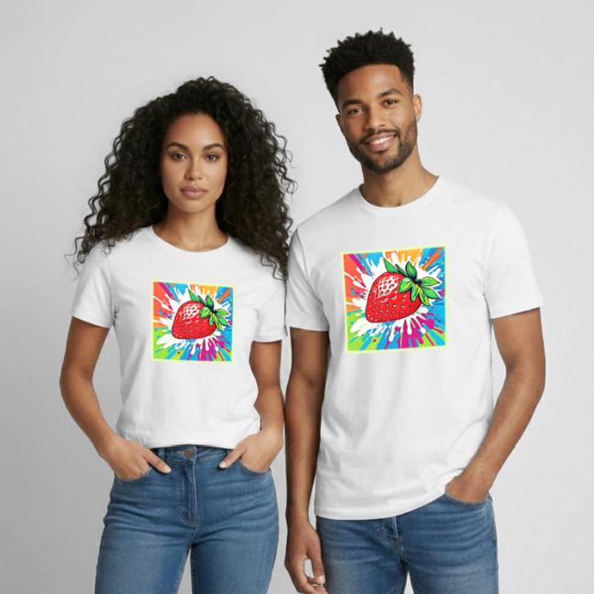 Vibrant Strawberry Artwork