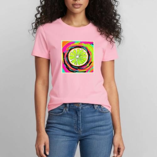 Lime Slice Pop Art - Heavyweight Unisex T-Shirt by Gildan