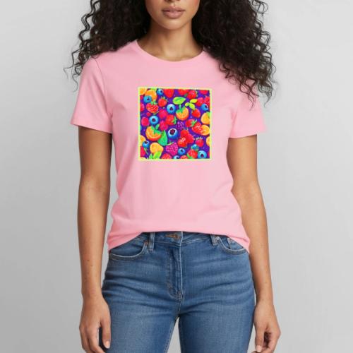 Citrus & Berries Burst - Heavyweight Unisex T-Shirt by Gildan