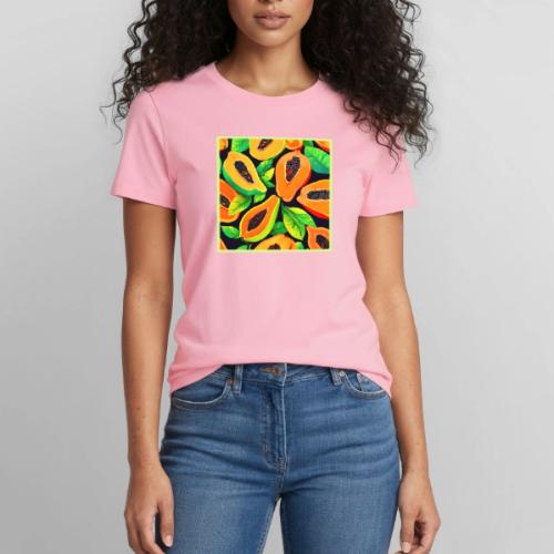 Tropical Papaya Paradise - Heavyweight Unisex T-Shirt by Gildan