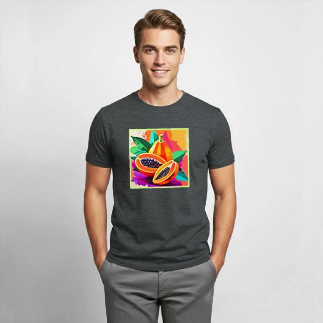 Sliced Papaya Pop Art