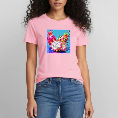 Exotic Dragon Fruit Art - Heavyweight Unisex T-Shirt by Gildan
