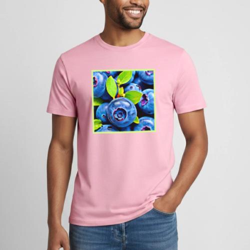 Fresh Blueberries Close-Up - Heavyweight Unisex T-Shirt by Gildan