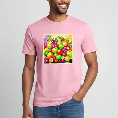 Vibrant Fruit Medley Art - Heavyweight Unisex T-Shirt by Gildan
