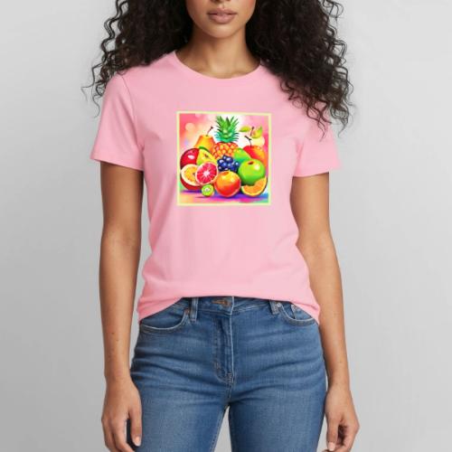 Tropical Fruit Assortment - Heavyweight Unisex T-Shirt by Gildan