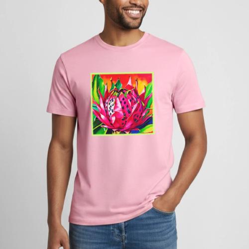 Exotic Dragon Fruit Bloom - Heavyweight Unisex T-Shirt by Gildan