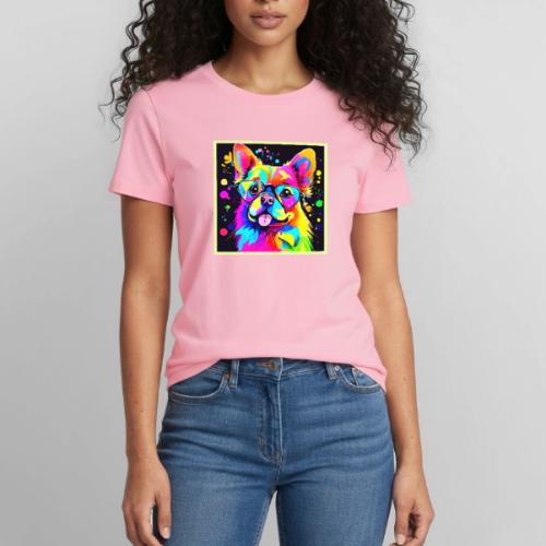 Vivid Canine Vibes Design - Heavyweight Unisex T-Shirt by Gildan