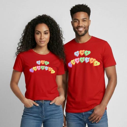 The Judgies Candy Hearts - Heavyweight Unisex T-Shirt by Gildan