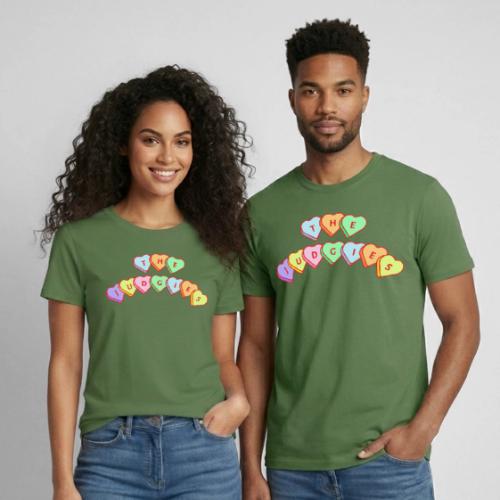 The Judgies Candy Hearts - Heavyweight Unisex T-Shirt by Gildan
