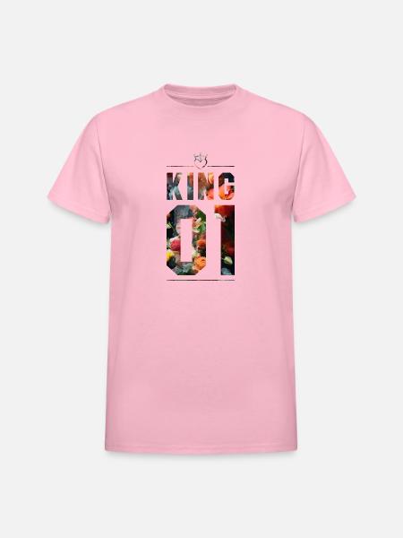 KING AND QUEEN - Heavyweight Unisex T-Shirt by Gildan - light pink