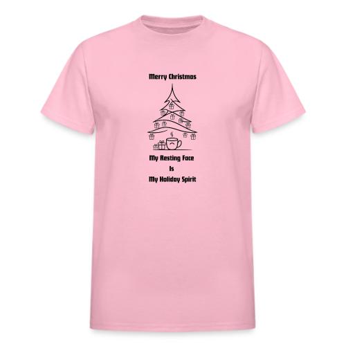 My Resting Face Is My Christmas Spirit T-Shirt - Heavyweight Unisex T-Shirt by Gildan