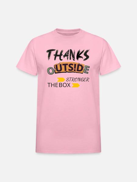 thanks - Heavyweight Unisex T-Shirt by Gildan - light pink