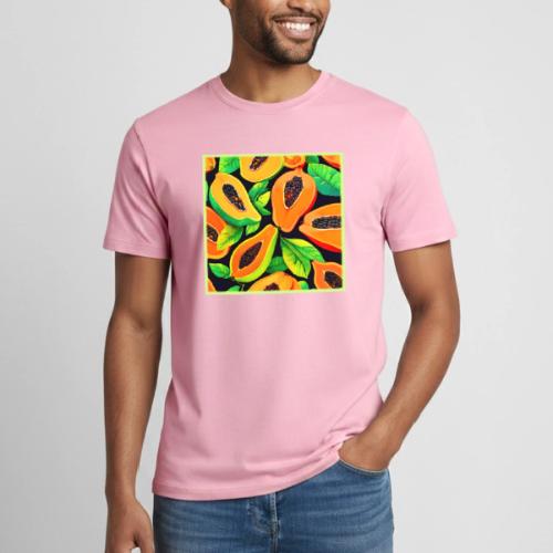 Tropical Papaya Paradise - Heavyweight Unisex T-Shirt by Gildan