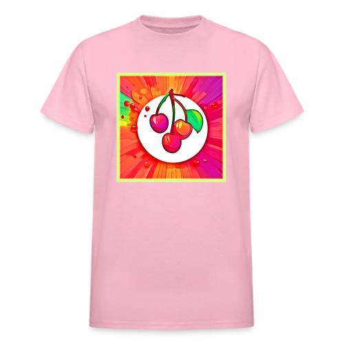 Cherry Pop Art Burst - Heavyweight Unisex T-Shirt by Gildan