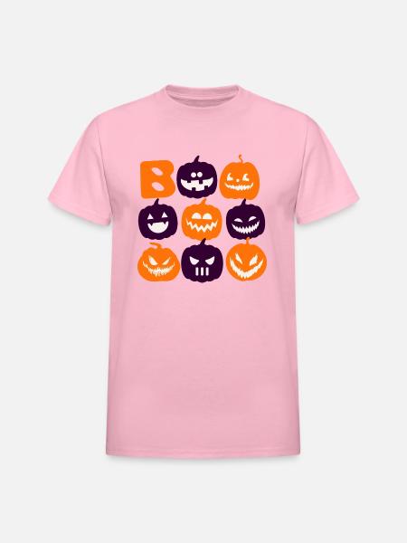 Boo - Heavyweight Unisex T-Shirt by Gildan - light pink