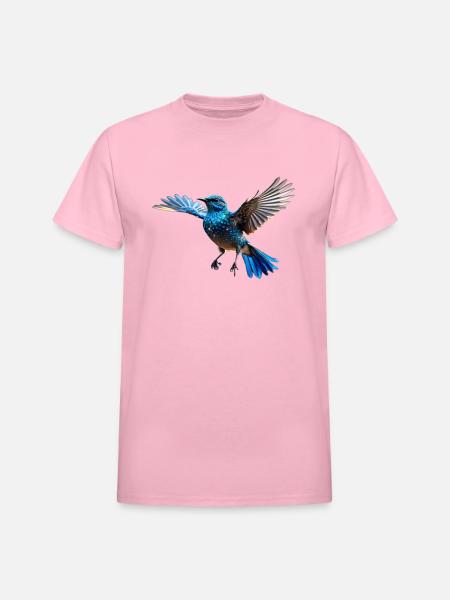 Beautiful bird - Heavyweight Unisex T-Shirt by Gildan - light pink