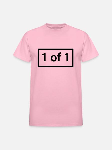 =1of1=(1) - Heavyweight Unisex T-Shirt by Gildan - light pink