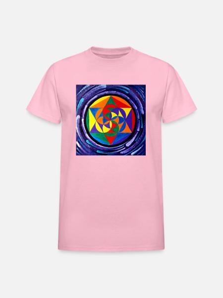 Vortex Seed - Heavyweight Unisex T-Shirt by Gildan - light pink