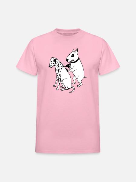 DALMATIAN DOG, TATTOO - Heavyweight Unisex T-Shirt by Gildan - light pink