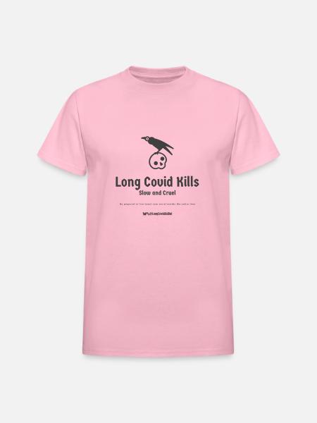Long Crowvid kills - Heavyweight Unisex T-Shirt by Gildan - light pink