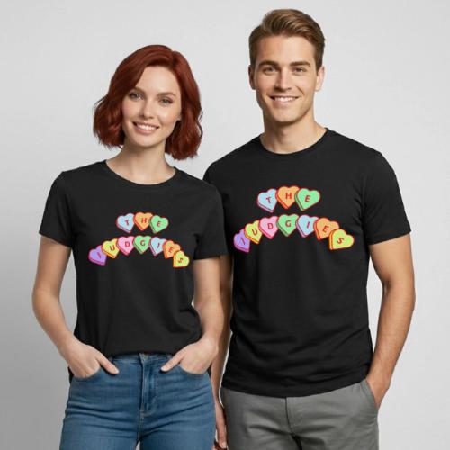 The Judgies Candy Hearts - Heavyweight Unisex T-Shirt by Gildan