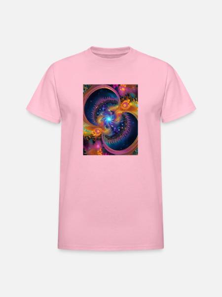 Fractal universe - Heavyweight Unisex T-Shirt by Gildan - light pink
