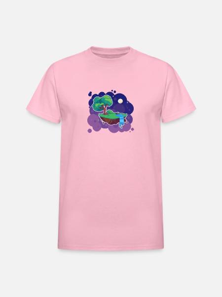 Floating Island - Heavyweight Unisex T-Shirt by Gildan - light pink