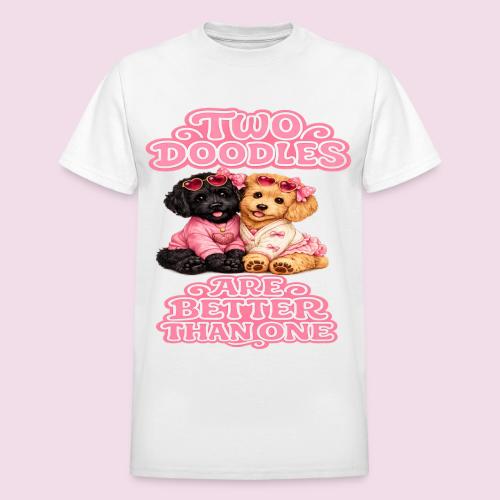 Two Doodles Are Better Than One - Heavyweight Unisex T-Shirt by Gildan
