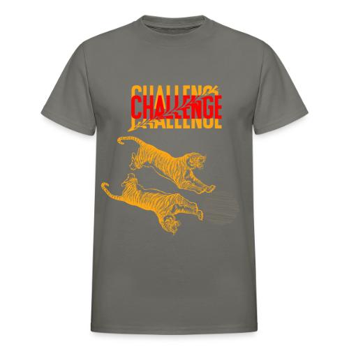Double tiger fashion, jungle feline animals. - Heavyweight Unisex T-Shirt by Gildan