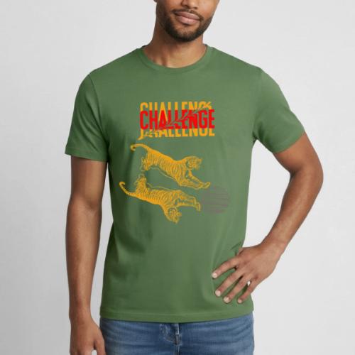 Double tiger fashion, jungle feline animals. - Heavyweight Unisex T-Shirt by Gildan